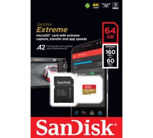 SANDISK - SANDISK MICROSD EXTREME A2 64GB + A